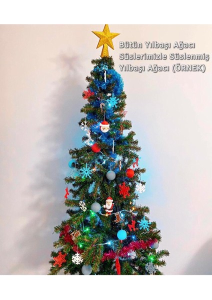 Yeni Yıl Dekor Seti, 12 Parça, Renkli ve Şık Çam Ağacı Süsleri, Kutlama Aksesuarları fiyatları