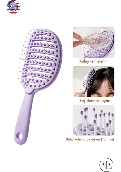 Saç Fırça Kolay Temizlenen Havalandırmalı Saç Tarak Açma Tarama Tarağı fırsatları