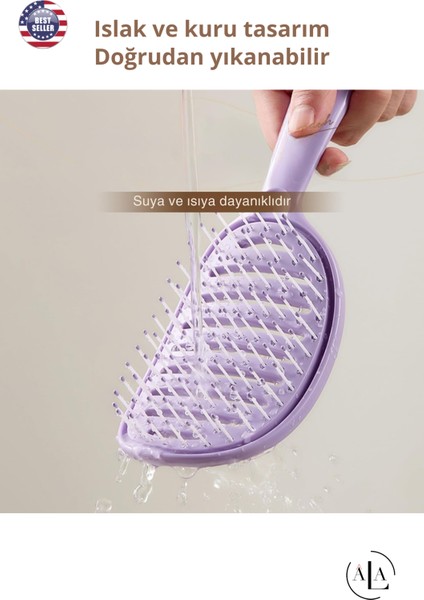 Saç Fırça Kolay Temizlenen Havalandırmalı Saç Tarak Açma Tarama Tarağı indirimleri