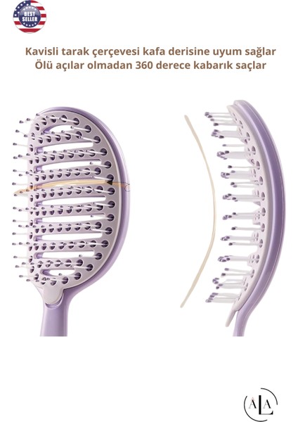 Saç Fırça Kolay Temizlenen Havalandırmalı Saç Tarak Açma Tarama Tarağı