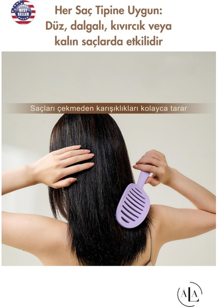 Saç Fırça Kolay Temizlenen Havalandırmalı Saç Tarak Açma Tarama Tarağı