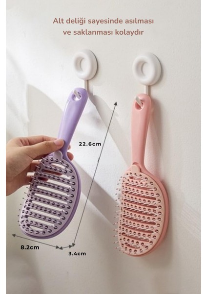 Saç Fırça Kolay Temizlenen Havalandırmalı Saç Tarak Açma Tarama Tarağı