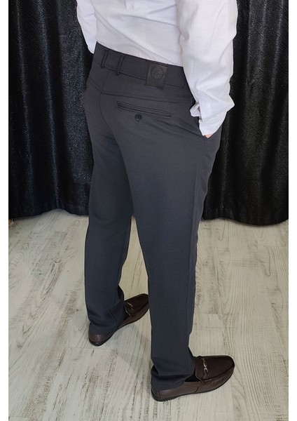 Bayaygun 0510 Nokta Desenli Dar Kesim Pantolon _füme modelleri