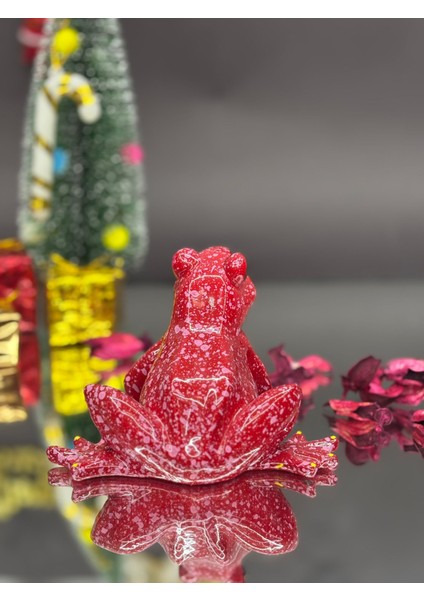 Kırmızı El Yapımı Kurbağa Biblo fiyatları