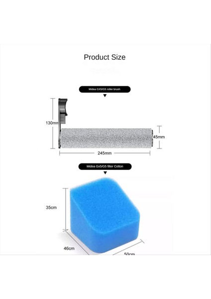Midea Zemin Fırçalama Makinesi Vakum Yedek Silindir Fırça Süngeri (Yurt Dışından) fırsatları