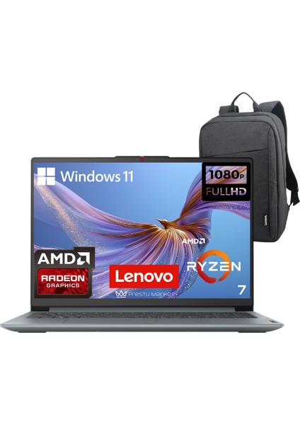 Ideapad Slim 3 Amd Ryzen 7 5825U 8gb 1tb SSD 15.6" Fhd Windows 11 Pro Taşınabilir Bilgisayar 82XM00U8TX P4 - Lenovo Çanta