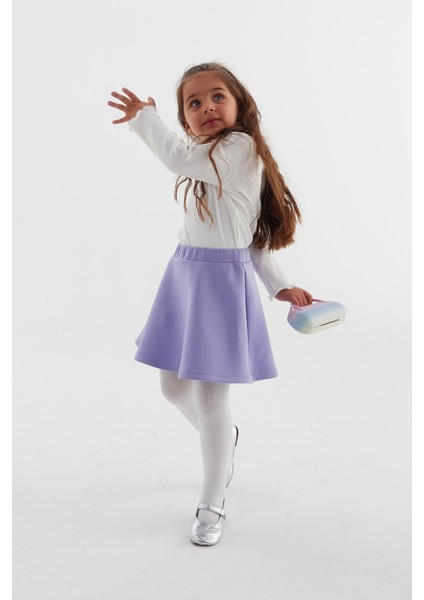 Çocuk Scuba Etek Lila