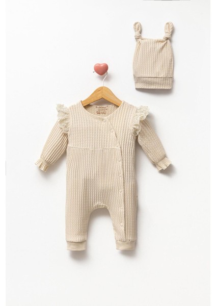 Pamuk Omuzdan Dantelli Kız Bebek Tulum fiyatları