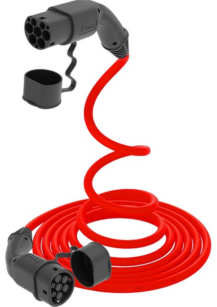 Elektrikli Araç Şarj Kablosu - Akıllı Fiş+Priz Şarj Seti - Çanta Hediye - 22 Kw - 5 Metre