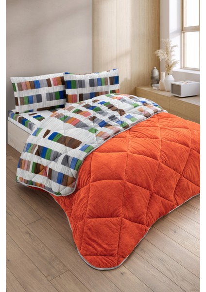 Veluna Battal Boy Lüx Wellsoft Yorgan Çift Taraflı - 2 Adet Yastık Kılıflı Yorgan Seti 215X235 cm fiyatları