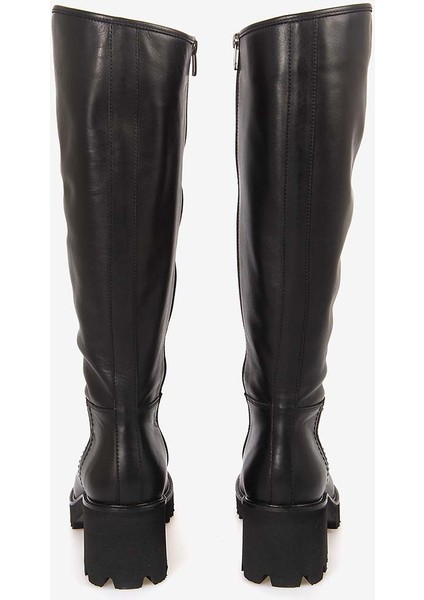 Kadın Hakiki Deri Siyah Günlük Çizme EVS5032 fırsatları