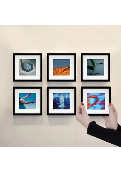 Sök Tak Kare Çerçeve Siyah 14X14 ve Kendinden Yapışkanlı Pilli Aplik Lamba 7 Li Set fiyatları