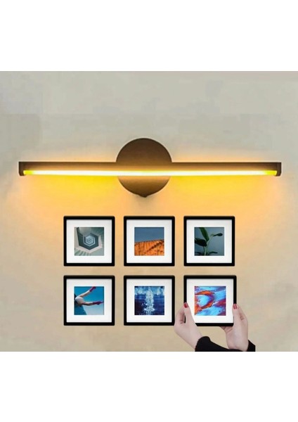 Sök Tak Kare Çerçeve Siyah 14X14 ve Kendinden Yapışkanlı Pilli Aplik Lamba 7 Li Set