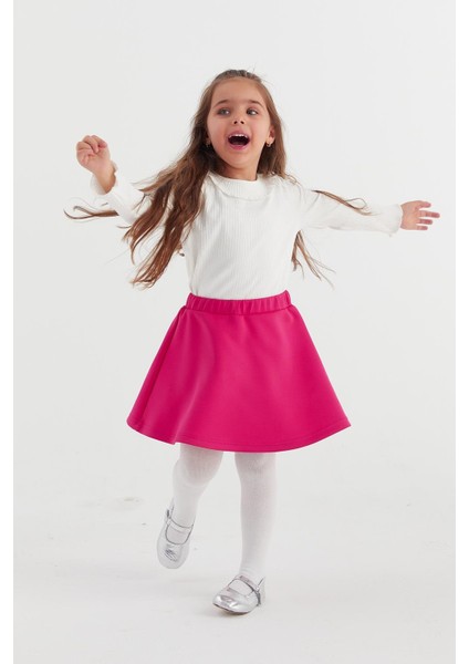 Çocuk Scuba Etek Fuşya