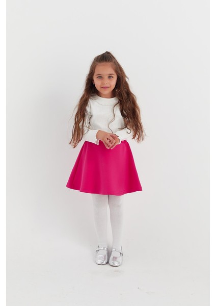 Çocuk Scuba Etek Fuşya