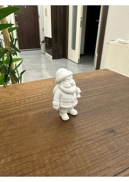 Beyaz Noel Baba Figür, Yılbaşı Konsepti, 3D Midi Boy, Süs ve Hediyelik modelleri