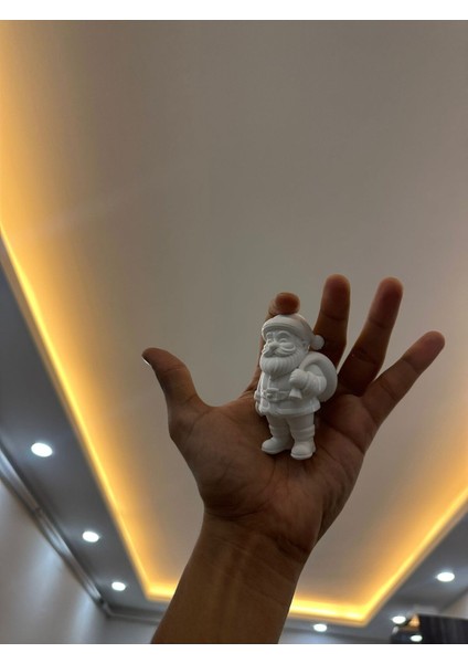 Beyaz Noel Baba Figür, Yılbaşı Konsepti, 3D Midi Boy, Süs ve Hediyelik indirimleri
