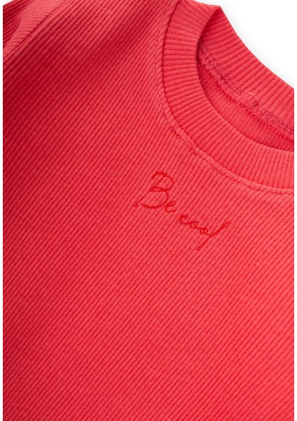 Be Cool Nakışlı Sweatshirt Takım 0-5 Yaş Mercan modelleri