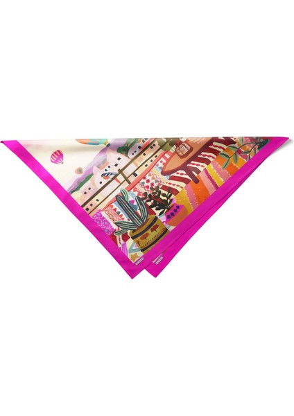 Kapadokya Manzaralı Desenli Bandana Fular indirimleri