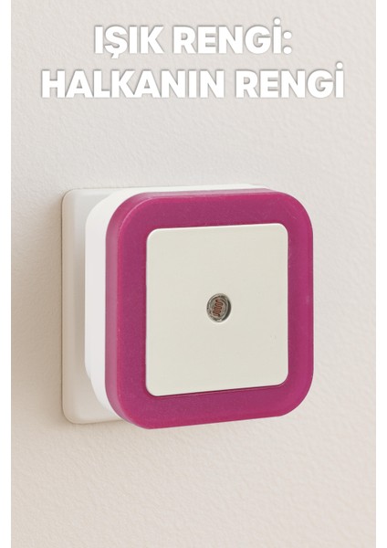 Kare Otomatik Gece Lambası Işığa Duyarlı Karanlık Ldr Sensörlü Koridor Pembe GC02 fiyatları