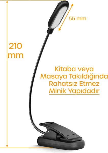 LED Klipsli Mini Kitap Okuma Lambası Mandallı Pille Çalışan Işık Masa Lambası Kitap Okuma Işığı Dik indirimleri