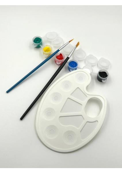 6'lı 3D Boyanabilir Avengers Figür Seti – Çocuk Boyama Aktivite Seti (6 Renk Boya + 2 Fırça + Palet)