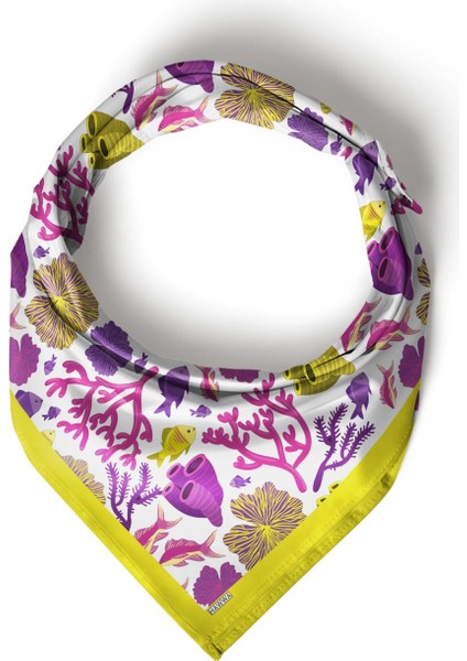 Okyanus Bahçesi Desenli Bandana Fular fırsatları