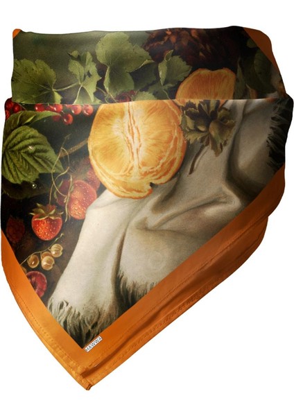 Vintage Portakal ve Orman Meyveli Bandana Fular modelleri