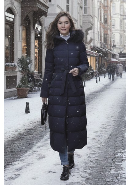 Günlük Kışlık Tam Boy Şişme Kadın Mont