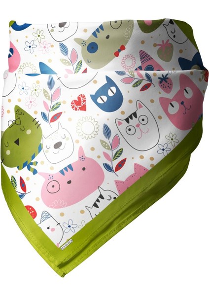 Sevimli Kedi Desenli Bandana Fular modelleri