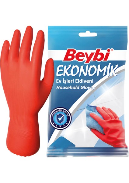 Eko Lastik Eldiven No: 8-8.5 (1 Çift)