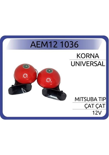 Korna 12V Çat Çat Mıtsuba Tip