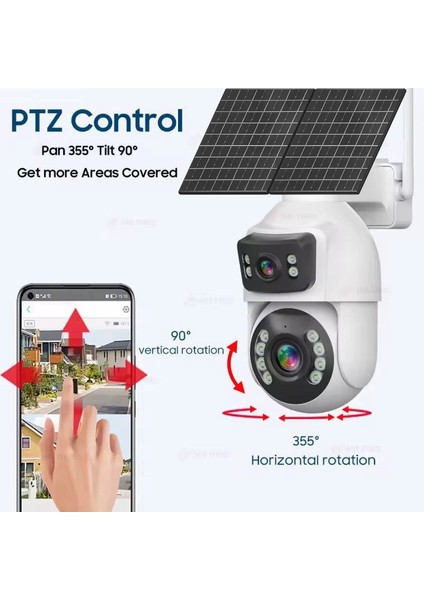 Yeni AV-S930X | 4mp 30X Optik Zoom | 2 Kameralı Aov E-Sim | 4g Sim Kartlı Çift Güneş Panelli Kamera fiyatları