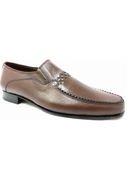 36102 Erkek Bordo Kösele Hakiki Deri Ayakkabı