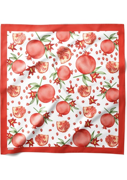 Nar Desenli Bandana Fular