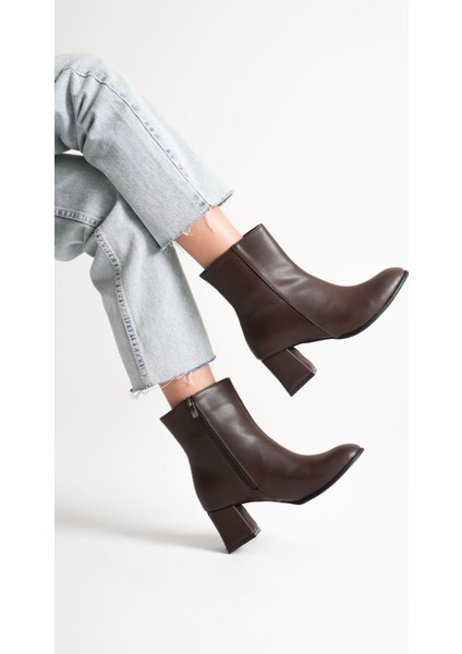 Lucinda Kadın Kışlık Acı Kahve Kalın Topuklu Bot fırsatları