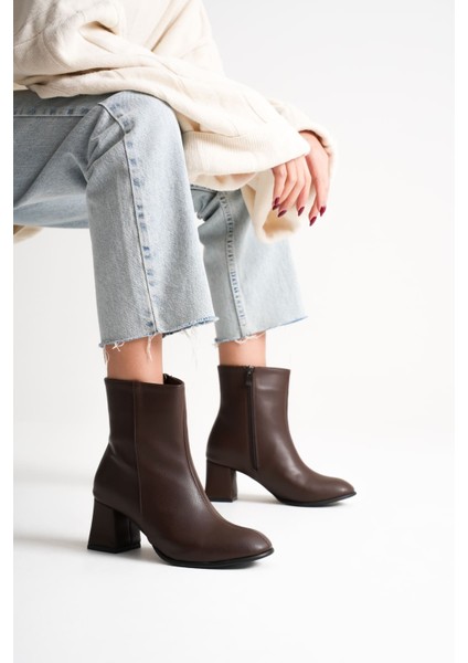 Lucinda Kadın Kışlık Acı Kahve Kalın Topuklu Bot indirimleri