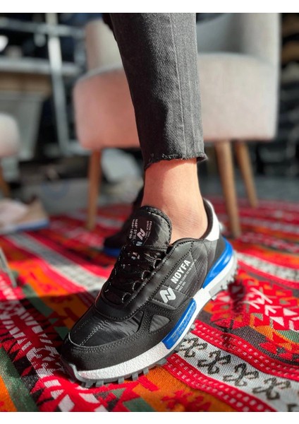 Kb-N1 Kuback Siyah Mavi Detaylı Günlük Erkek Ayakkabı