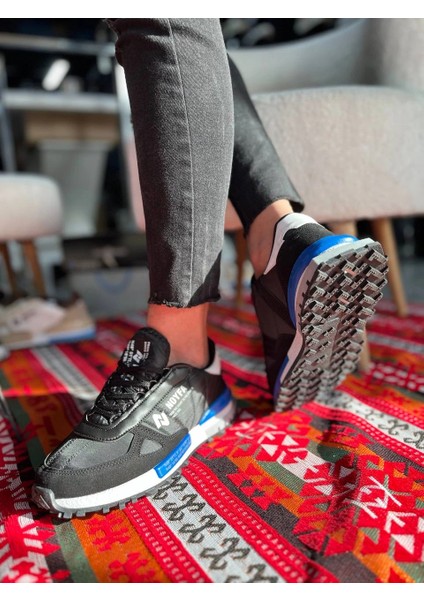 Kb-N1 Kuback Siyah Mavi Detaylı Günlük Erkek Ayakkabı fiyatları