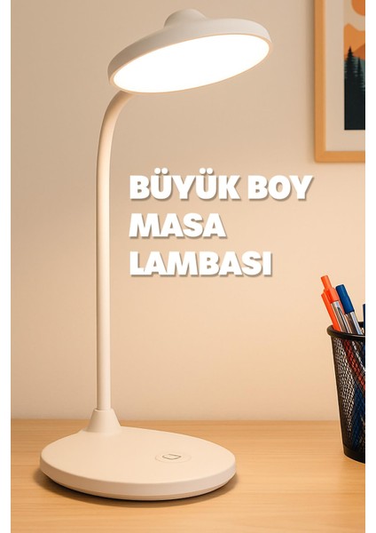Şarjlı Masa Lambası Işık Ayarlanabilir Telefon Tutuculu Ders Çalışma Okuma Işığı Doğal Işık 1023 fiyatları