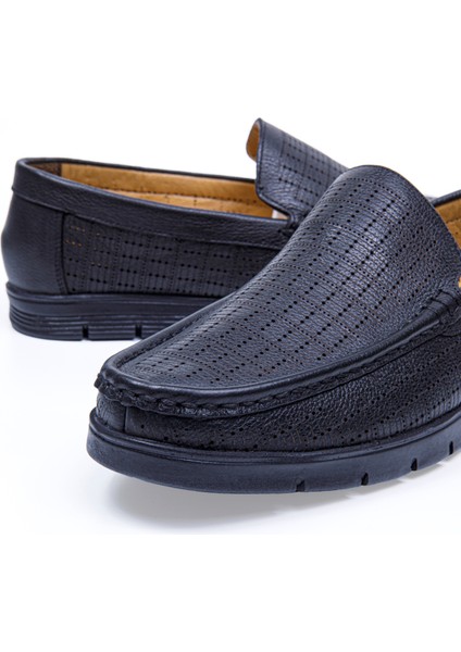 Robin Lacivert Iç ve Dış %100 Hakiki Deri Erkek Delikli Comfort Ayakkabı, Günlük Ayakkabı modelleri