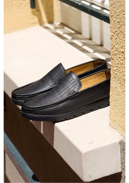 Robin Lacivert Iç ve Dış %100 Hakiki Deri Erkek Delikli Comfort Ayakkabı, Günlük Ayakkabı fırsatları