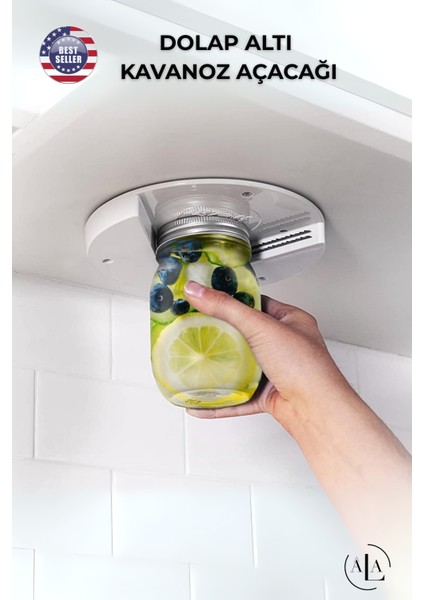 Dolap Altı Konserve Kavanoz Şişe Açacağı Kavanoz Kapağı Açma Aparatı
