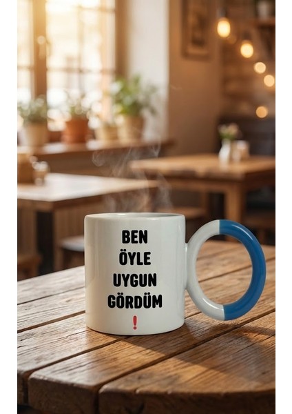 Şık Tasarımlı Seramik Kupa Bardak | Yelkovanstudio