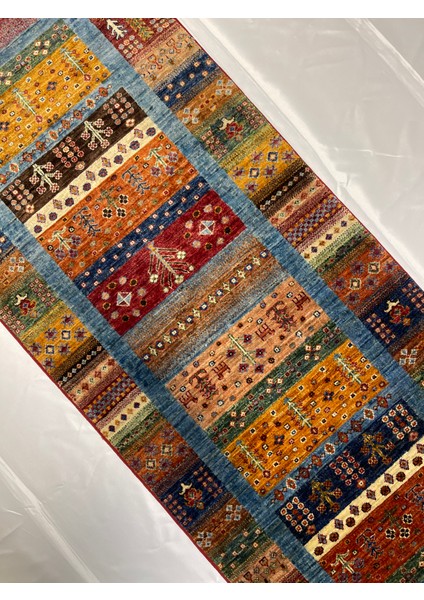 El Dokuma Afgan Halı Yolluk Gebbeh Desen fiyatları