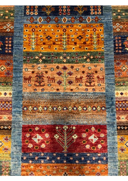 El Dokuma Afgan Halı Yolluk Gebbeh Desen