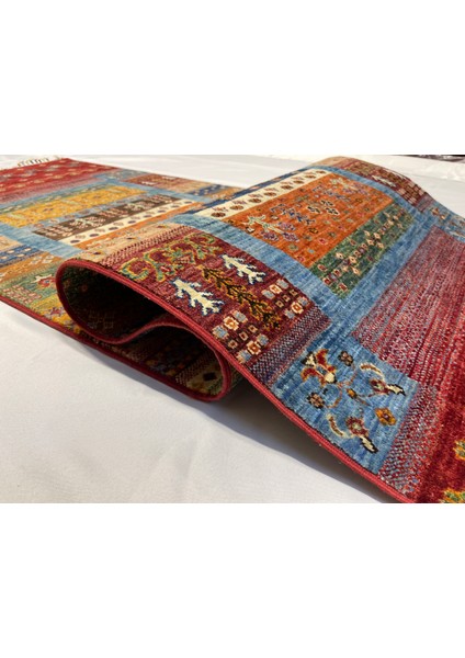 El Dokuma Afgan Halı Yolluk Gebbeh Desen