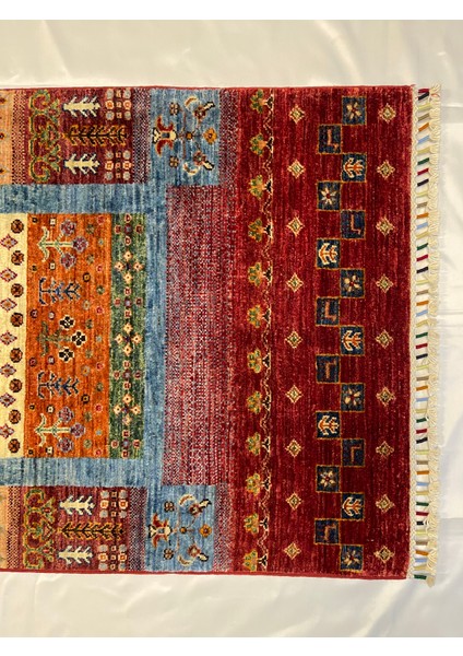 El Dokuma Afgan Halı Yolluk Gebbeh Desen