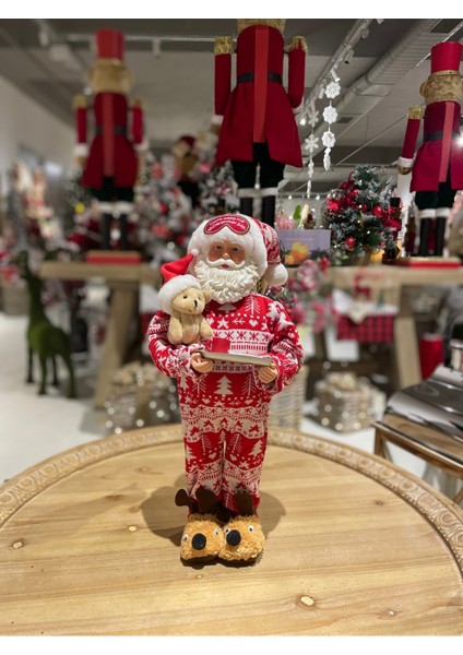 Kırmızı Noel Baba Pijaması 45CM, Yumuşak ve Rahat Giyim Keyfi