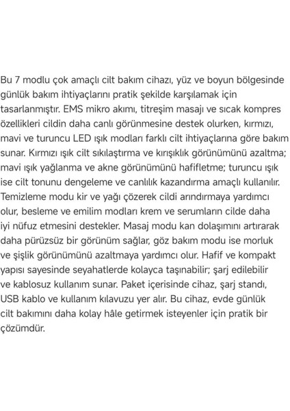 7 Si 1 Arada Yüz Masaj Aleti- Taşınabilir ve Kolay Kullanımlı indirimleri